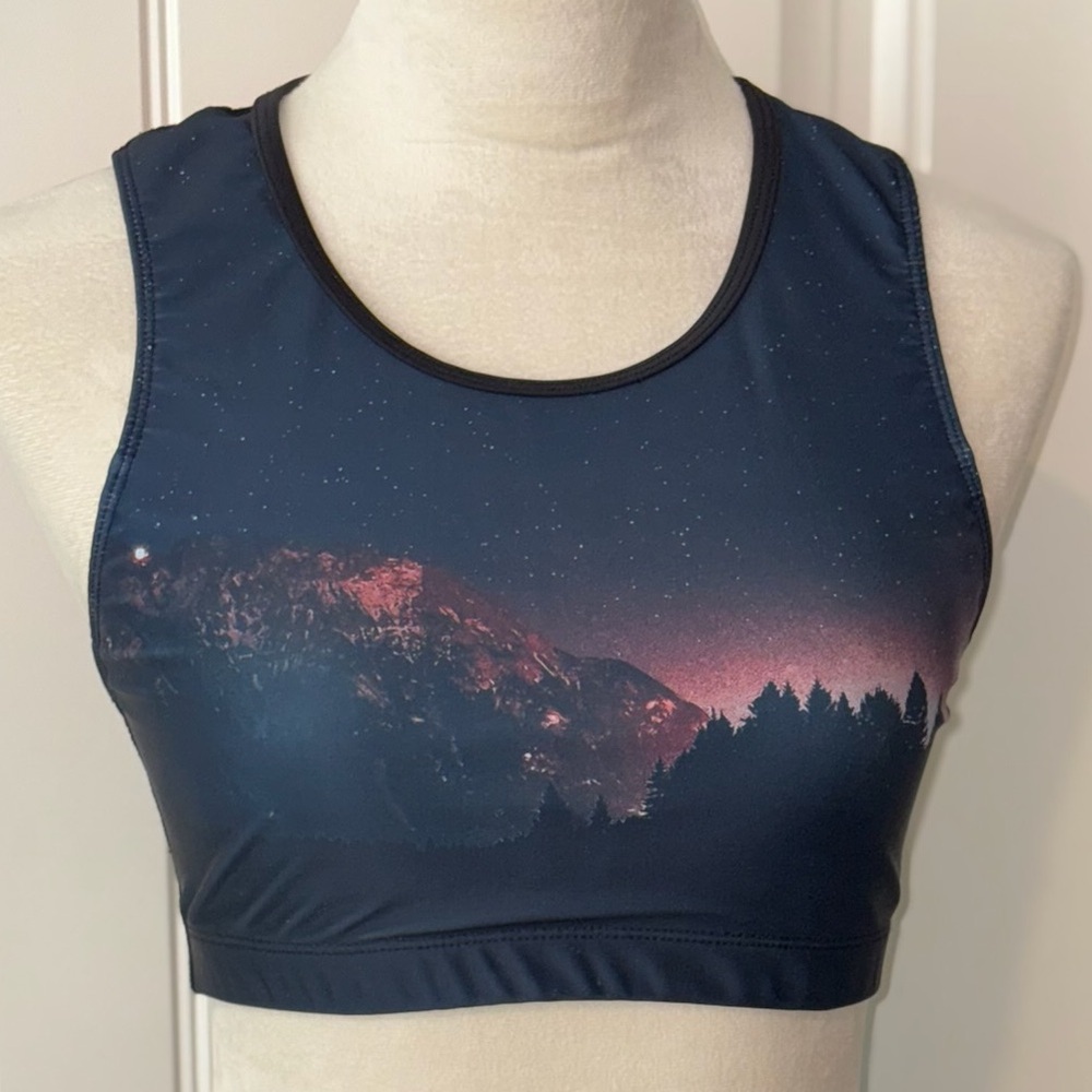 Oiselle Black Bird Crop - Dark Night - Lg